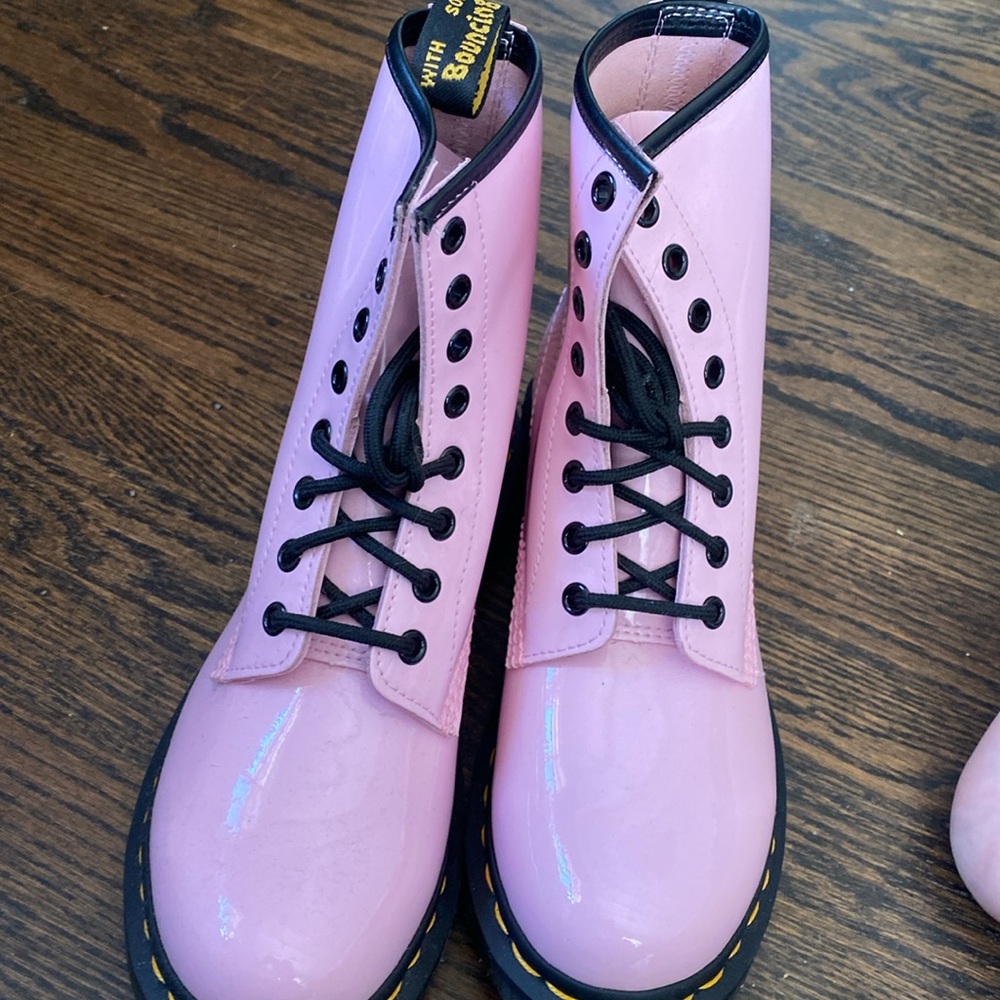 Never been worn dr marten patent leather boots?? Yep, you read that right!